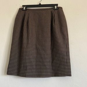 Jones New York lined houndstooth 100% wool skirt